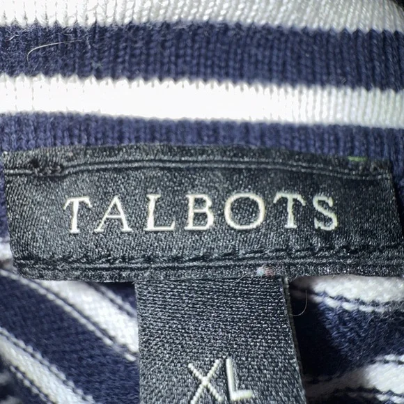 Talbots Striped Knit Zip Front Jacket - Picture 5 of 8